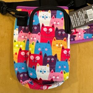 Colorful Cat Print Belt/crossbody Bag